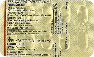 Fabulas 80mg Strip Of 10 Tablets