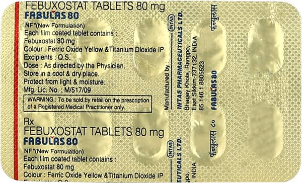 Fabulas 80mg Strip Of 10 Tablets