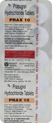 Prax 10mg Strip Of 10 Tablets