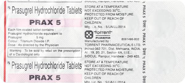 Prax 5mg Strip Of 10 Tablets