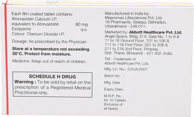 Caat 80mg Strip Of 10 Tablets
