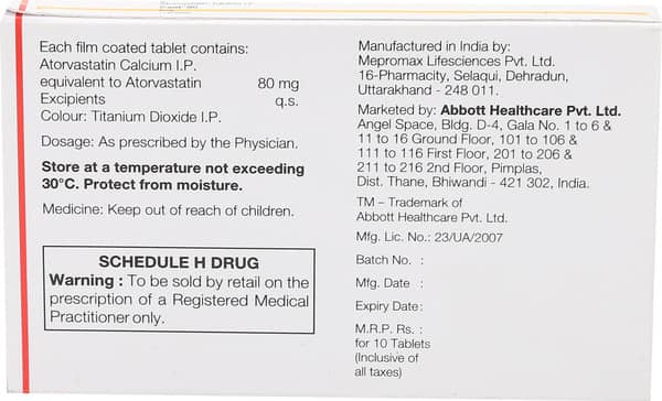 Caat 80mg Strip Of 10 Tablets
