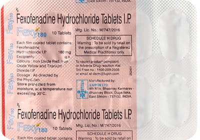 Fexy 180mg Strip Of 10 Tablets