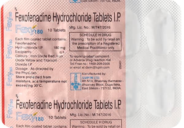 Fexy 180mg Strip Of 10 Tablets