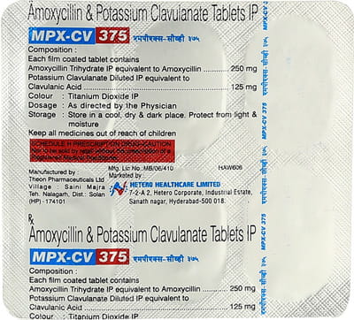 Mpx Cv 375mg Strip Of 6 Tablets