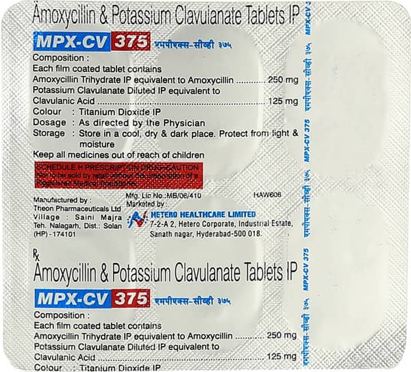 Mpx Cv 375mg Strip Of 6 Tablets