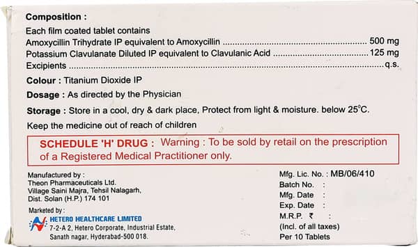 म्प्क्स सीवी 625एमजी टैबलेट