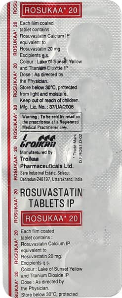 Rosukaa 20mg Strip Of 10 Tablets