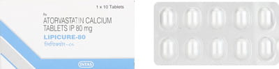 Lipicure 80mg Strip Of 10 Tablets