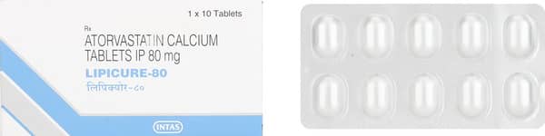 Lipicure 80mg Strip Of 10 Tablets