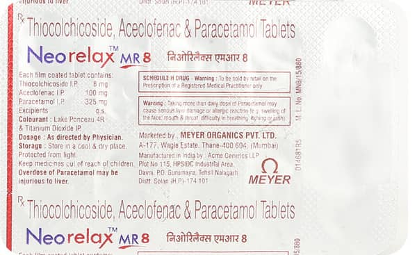 Neorelax Mr 8mg Strip Of 10 Tablets