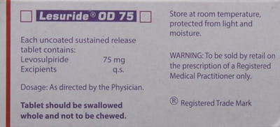 Lesuride Od 75mg Strip Of 10 Tablets