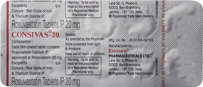 Consivas 20mg Strip Of 10 Tablets