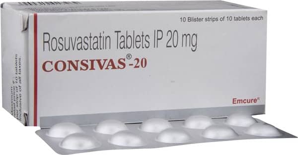 Consivas 20mg Strip Of 10 Tablets