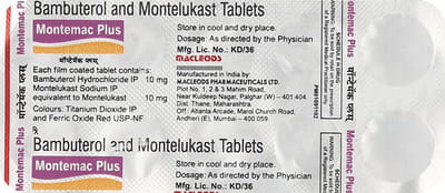 Montemac Plus Strip Of 10 Tablets