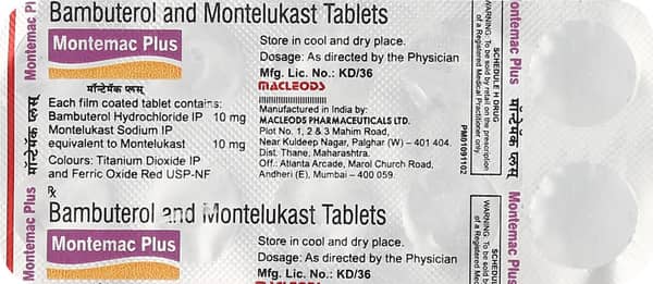 Montemac Plus Strip Of 10 Tablets