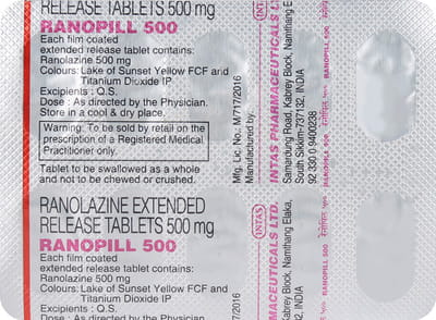 Ranopill 500mg Strip Of 10 Tablets