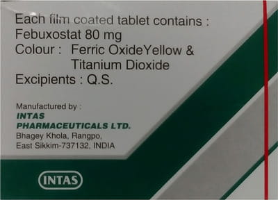 Febuxor 80mg Strip Of 10 Tablets