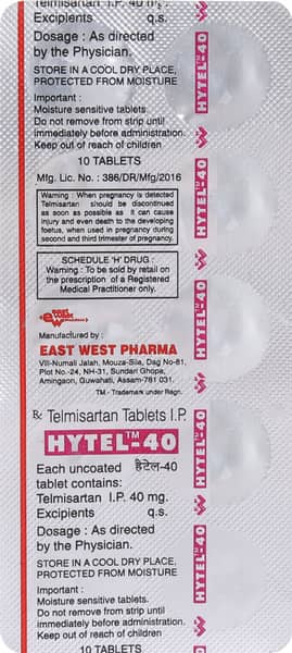 Hytel 40mg Strip Of 10 Tablets