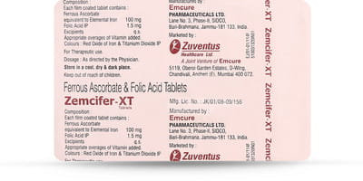 Zemcifer Xt Strip Of 10 Tablets