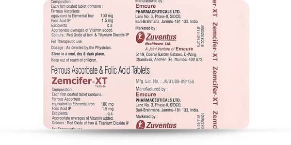 Zemcifer Xt Strip Of 10 Tablets