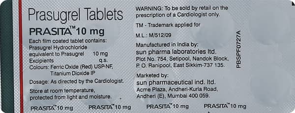 Prasita 10mg Strip Of 10 Tablets