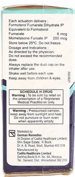 Formost 200 Box Of 120md Metered Dose Inhaler