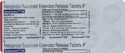 Sustameto 25mg Strip Of 10 Tablets