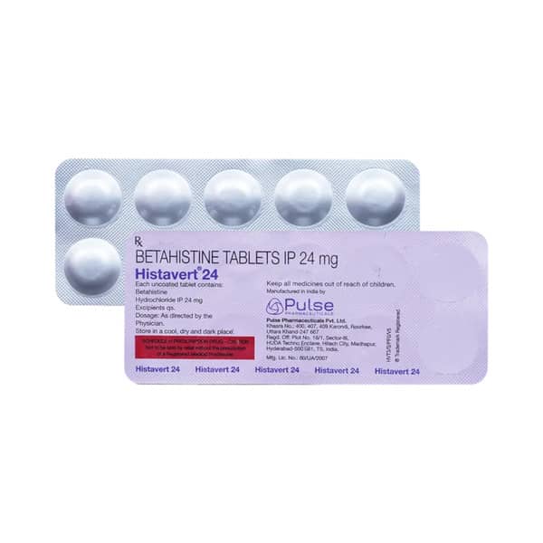 Histavert 24mg Strip Of 15 Tablets