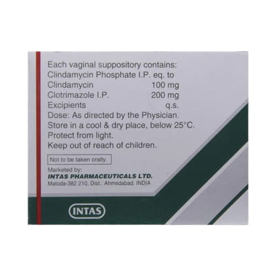 Clintas Cl Strip Of 3 Vaginal Suppositories