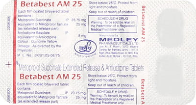 Betabest Am 25mg Strip Of 10 Tablets