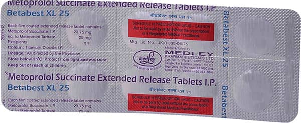 Betabest Xl 25Mg Strip Of 10 Tablets