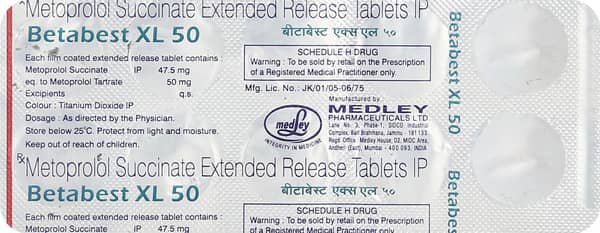 Betabest Xl 50mg Strip Of 10 Tablets