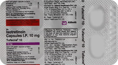 Tufacne 10mg Strip Of 10 Capsules