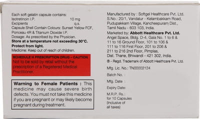 Tufacne 10mg Strip Of 10 Capsules