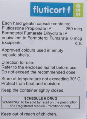 Fluticort F 250mcg Bottle Of 30 Capsules