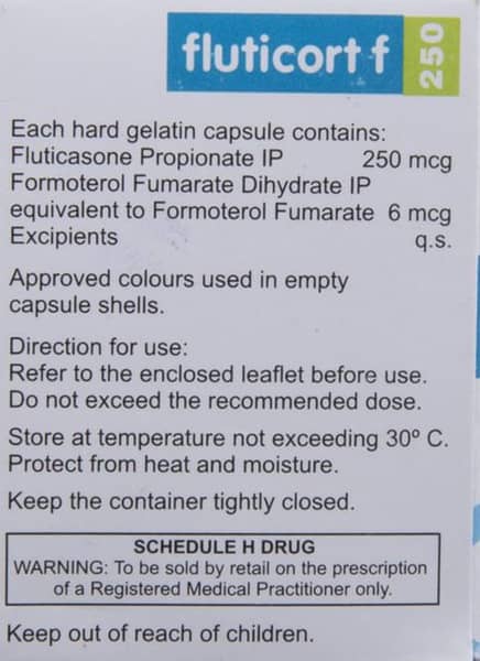 Fluticort F 250Mcg Bottle Of 30 Inhalation Capsules