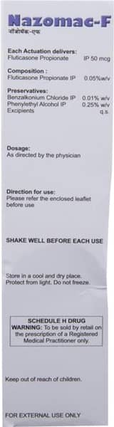 Nazomac F Bottle Of 12ml Nasal Spray