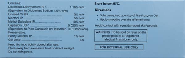 Ace Proxyvon Tube Of 30gm Gel