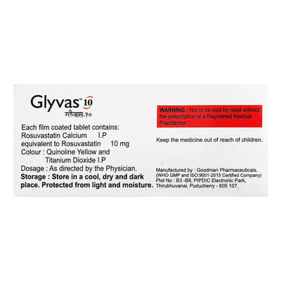 Glyvas 10mg Strip Of 10 Tablets