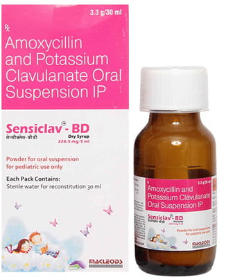 Sensiclav Bd 228.5mg Bottle Of 30ml Dry Syrup