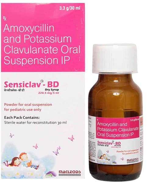 Sensiclav Bd 228.5mg Bottle Of 30ml Dry Syrup