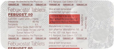 Febuget 80mg Strip Of 10 Tablets