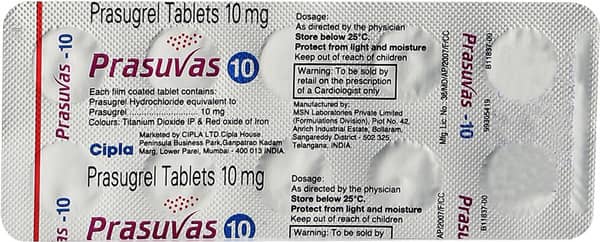 Prasuvas 10Mg Strip Of 10 Tablets