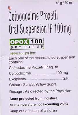 Opox 100mg Bottle Of 30ml Dry Syrup