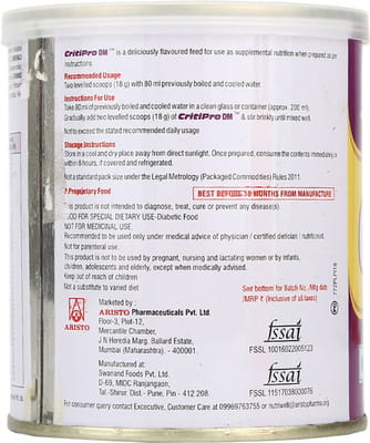 Critipro Dm Vanilla Powder 180gm