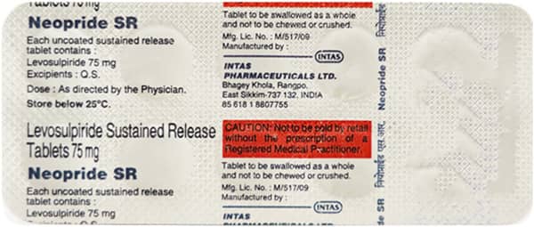Neopride Sr 75mg Strip Of 10 Tablets