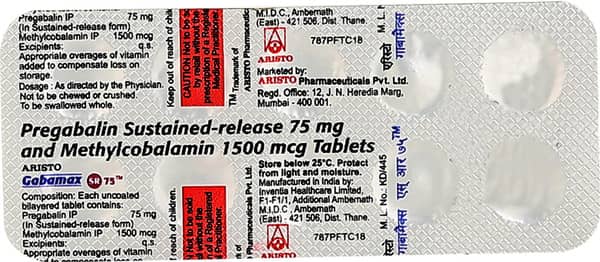Gabamax Sr 75mg Strip Of 10 Tablets