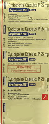 Arpimune Me 25mg Strip Of 5 Capsules