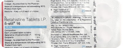 B Stil 16mg Strip Of 10 Tablets